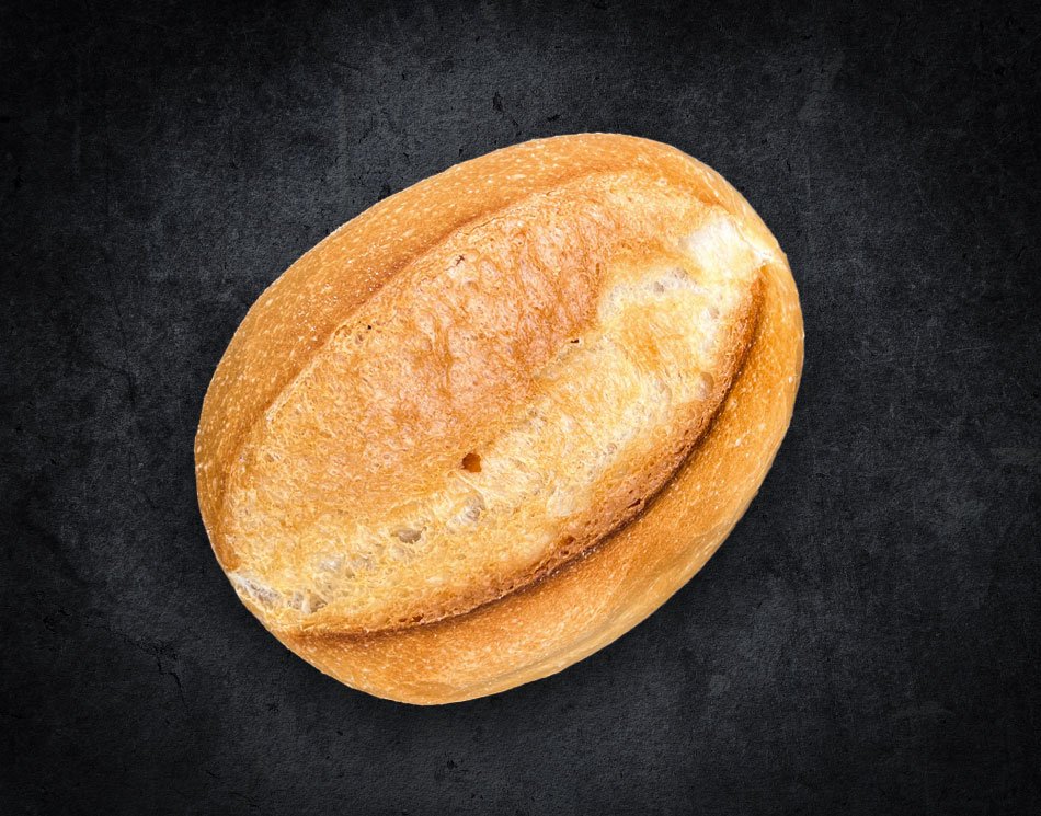 Ein Goldbengel mit glatter Oberfläche. Es ist goldbraun und oval.